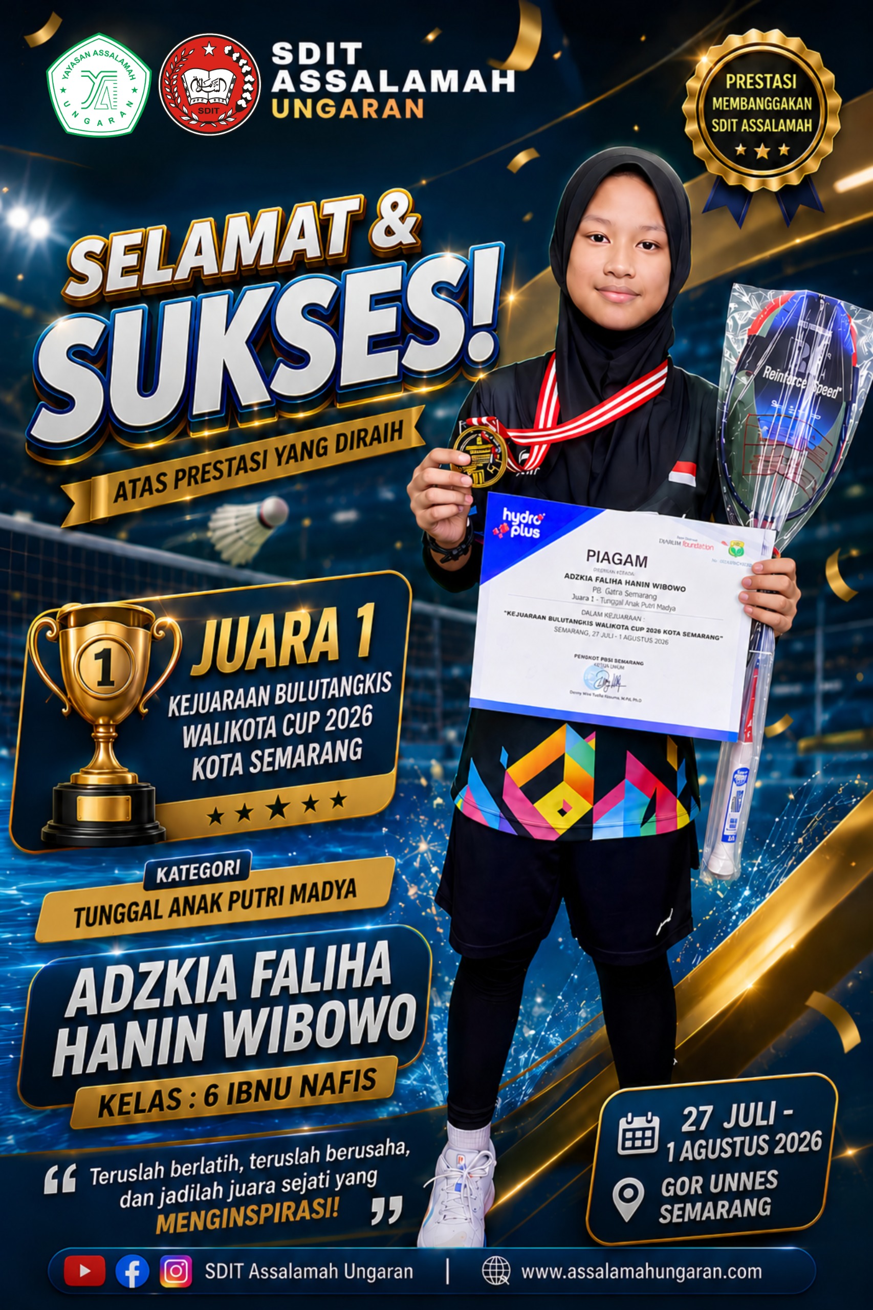KEJUARAAN BULUTANGKIS WALIKOTA CUP 2026