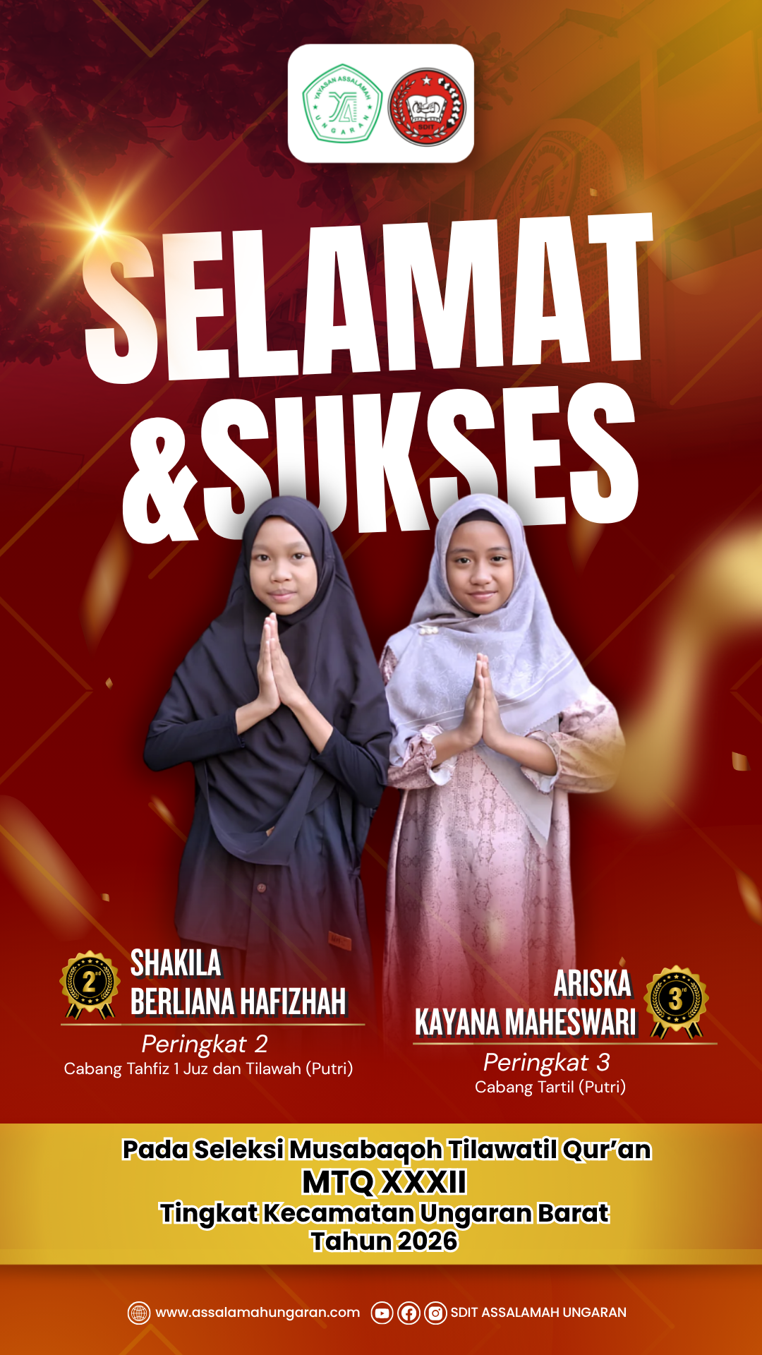 Seleksi Musabaqoh Tilawatil Qur’an MTQ XXXII Tingkat Kecamatan Ungaran Barat Tahun 2026