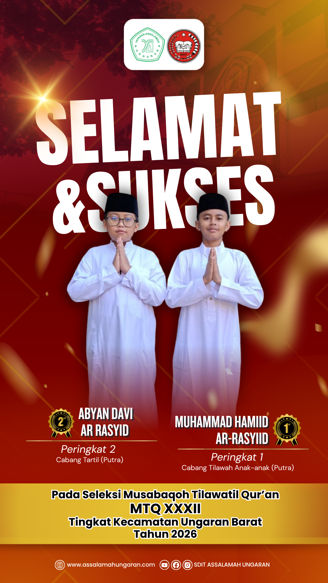 Seleksi Musabaqoh Tilawatil Qur’an MTQ XXXII Tingkat Kecamatan Ungaran Barat Tahun 2026