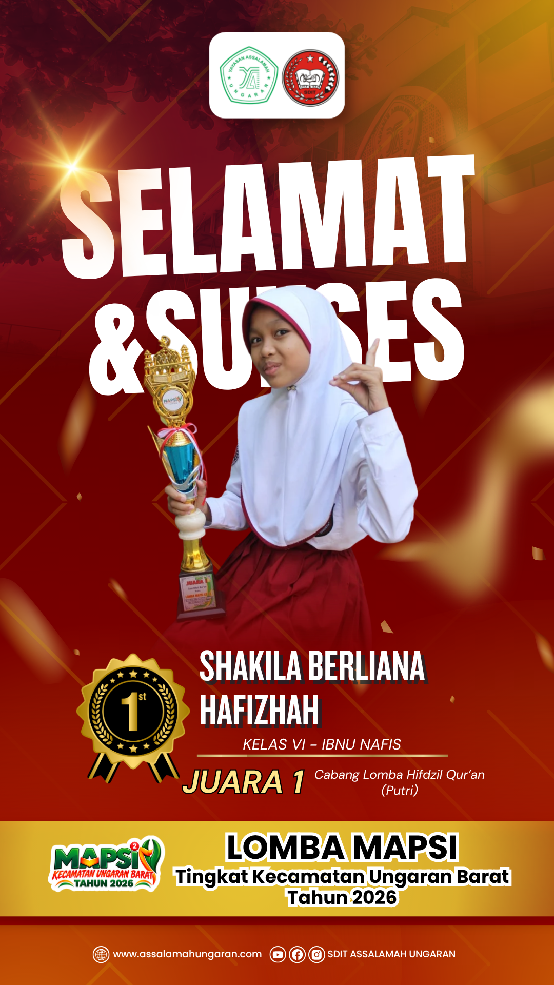 Cabang Hifdzil Qur’an (Putri) Lomba MAPSI Tingkat Kecamatan Ungaran Barat Tahun 2026