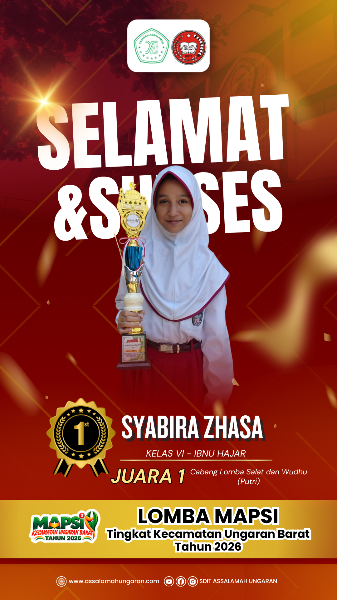 Cabang Salat dan Wudhu (Putri) Lomba MAPSI Tingkat Kecamatan Ungaran Barat Tahun 2026