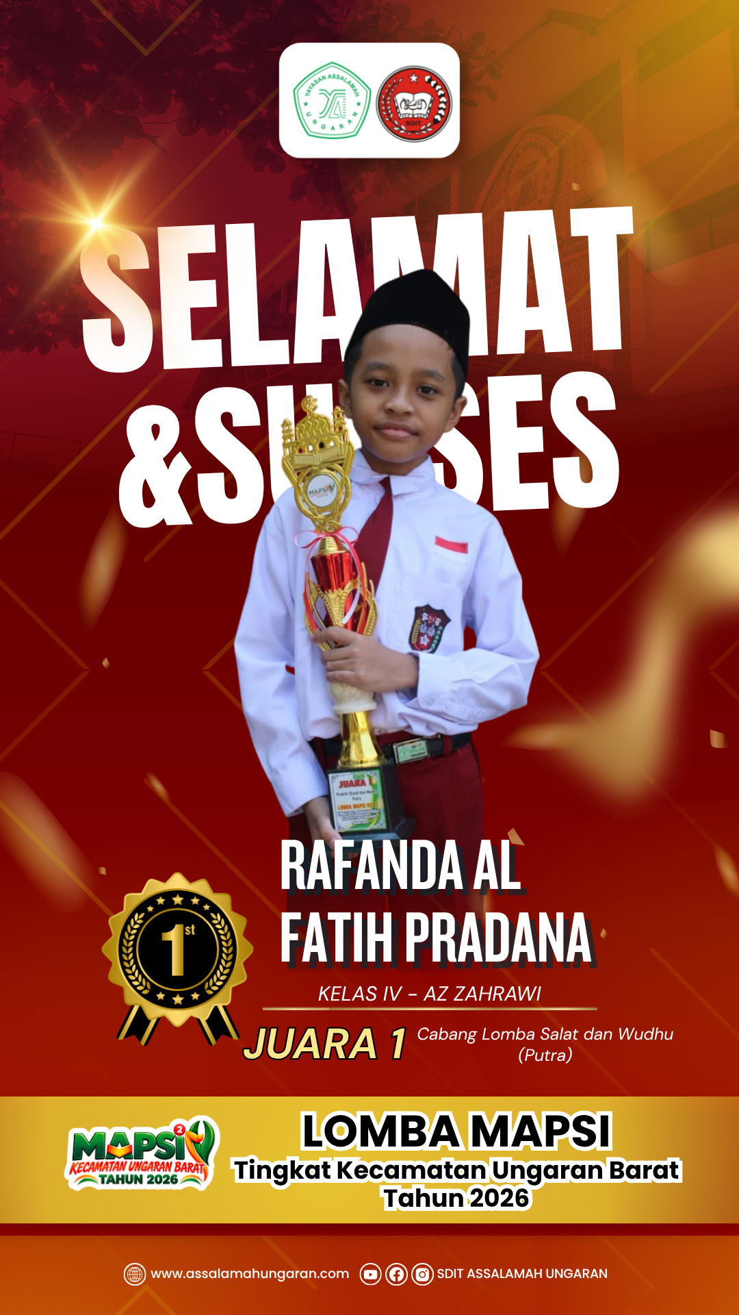 Cabang Lomba Salat dan Wudhu (Putra) Lomba MAPSI Tingkat Kecamatan Ungaran Barat Tahun 2026