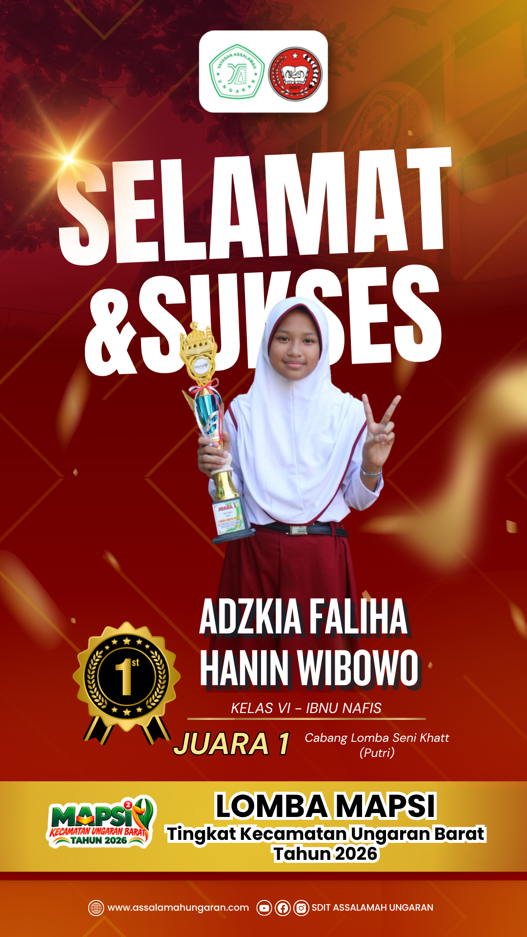 Cabang Seni Khatt (Putri) Lomba MAPSI Tingkat Kecamatan Ungaran Barat Tahun 2026