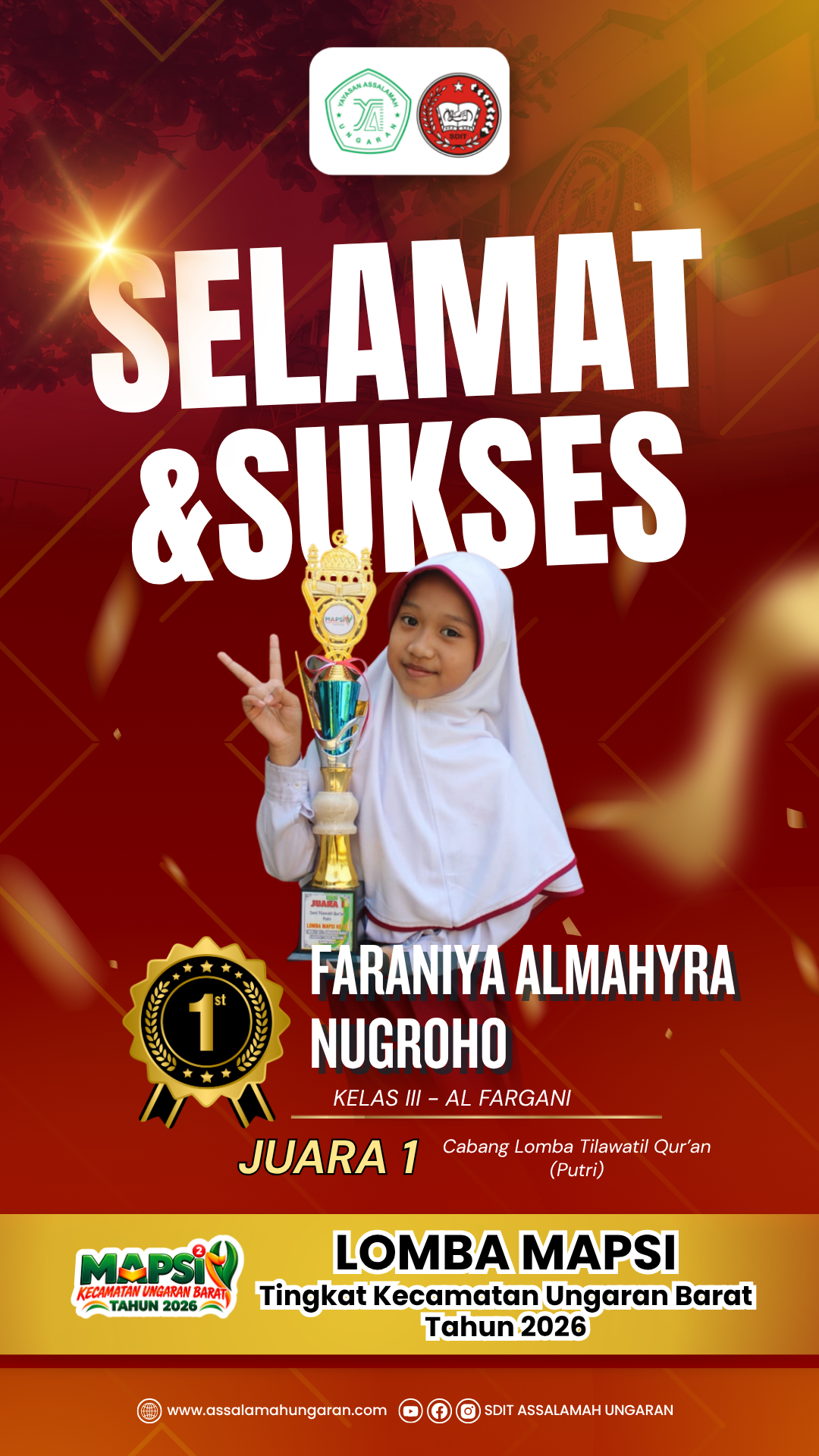 Cabang Lomba Tilawatil Qur’an (Putri) LOMBA MAPSI Tingkat Kecamatan Ungaran Barat Tahun 2026