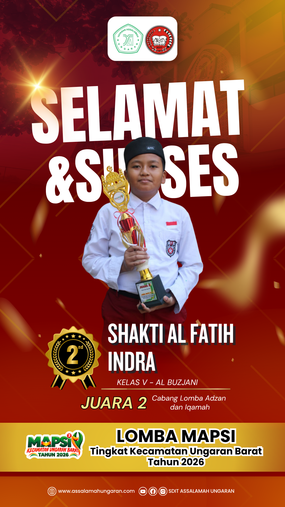 Cabang Lomba Adzan  dan Iqamah LOMBA MAPSI Tingkat Kecamatan Ungaran Barat Tahun 2026