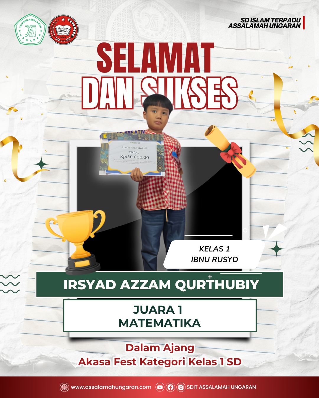  Ajang Akasa Fest Kategori Kelas 1 SD