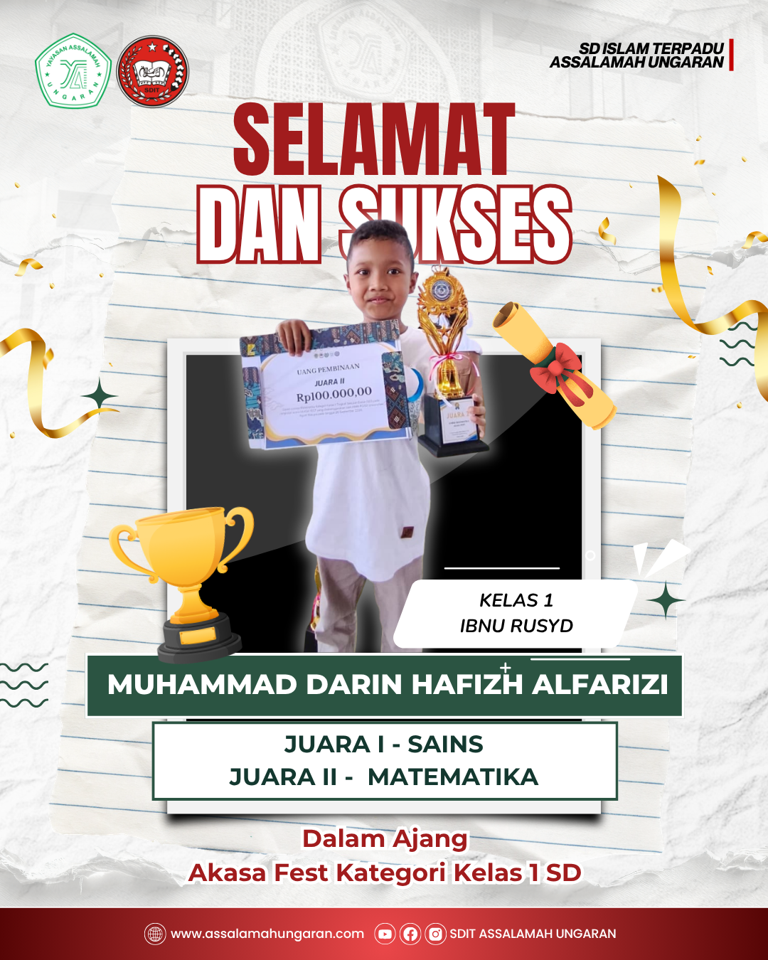 Ajang Akasa Fest Kategori Kelas 1 SD